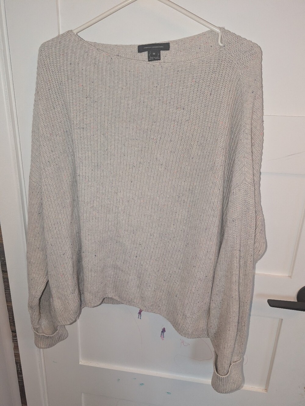 French Connection Oatmeal Crewneck Knit Sweater